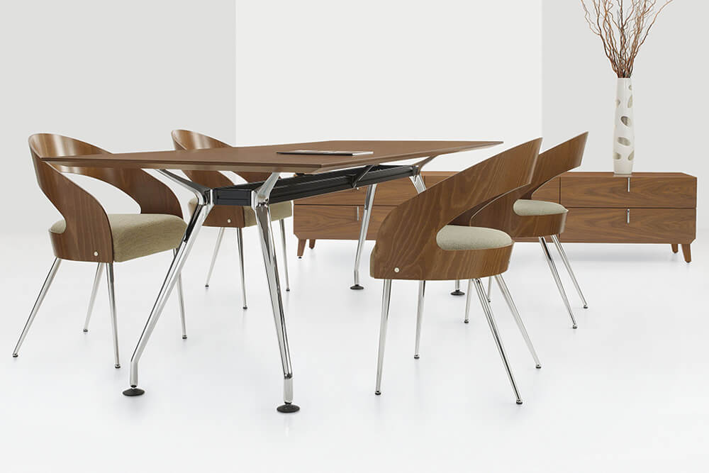 Chrome conference table 10x4 lifestyle Chrome conference table 10x4 lifestyle