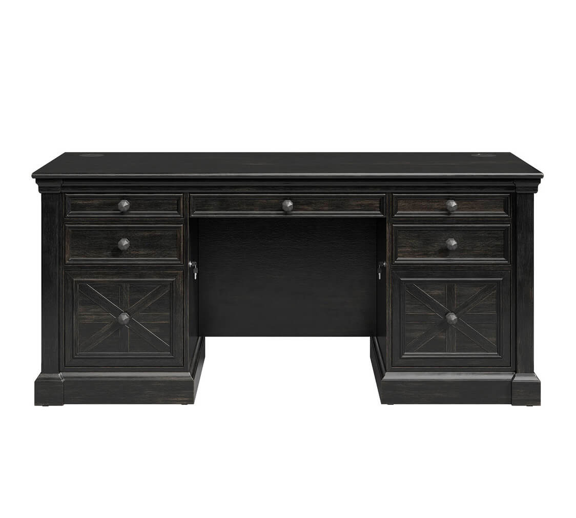 Classic furniture double pedestal desk 1 2 3