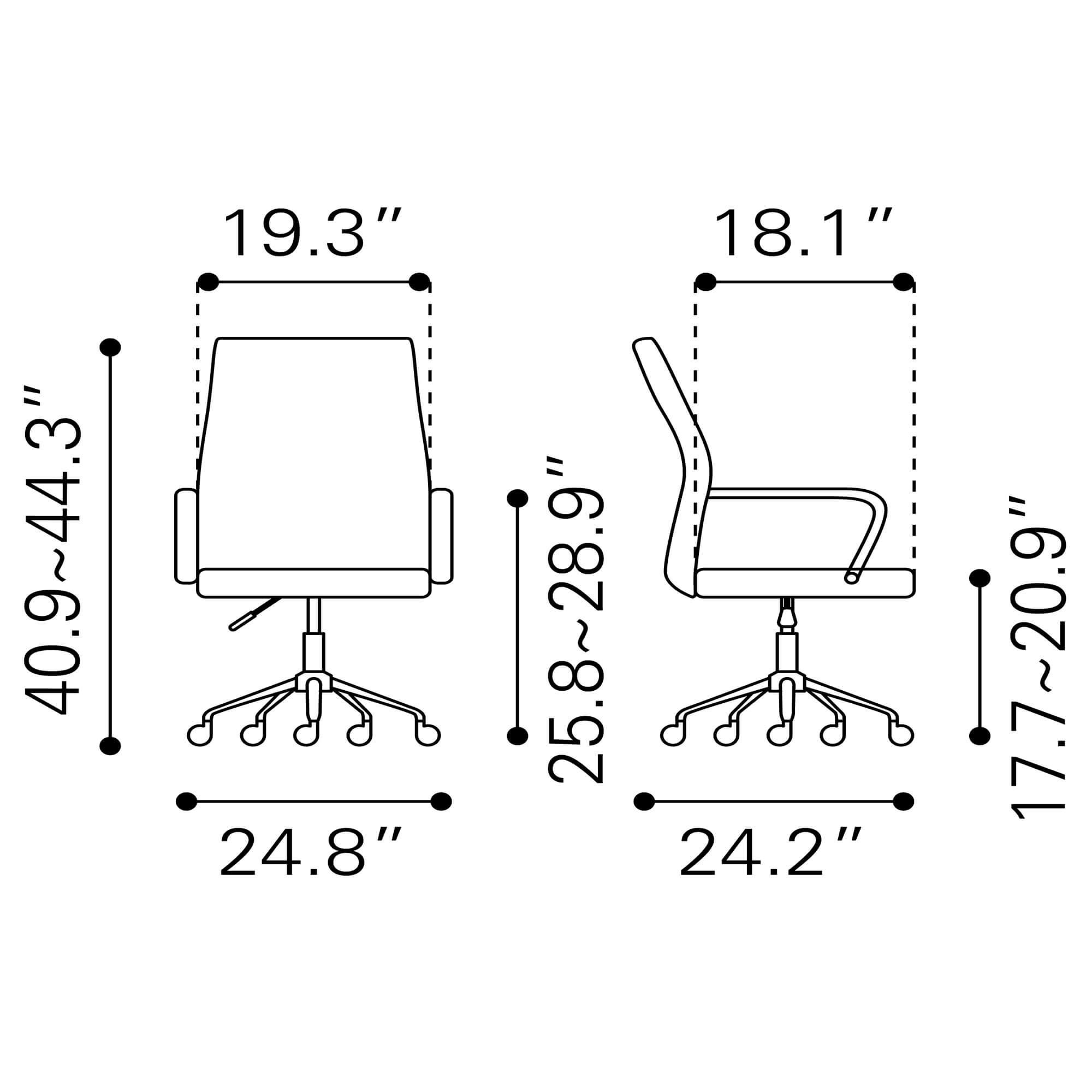 Conference room office chair dimensions Conference room office chair dimensions