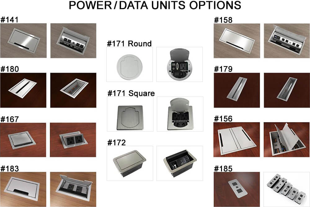 Conference table 27 seats power data units options