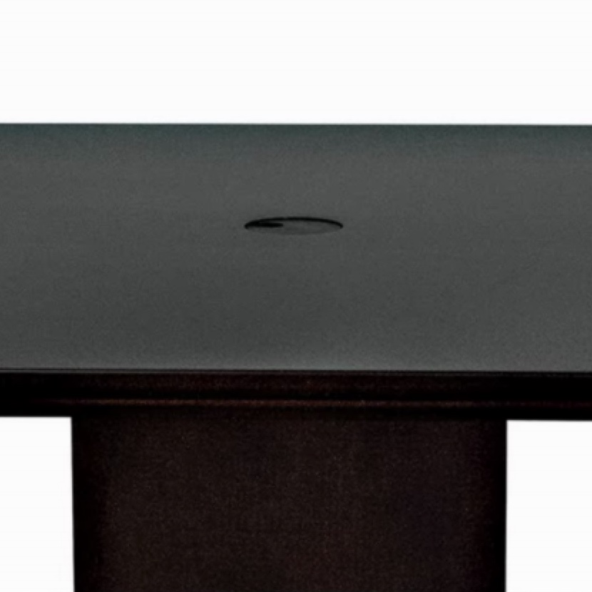 Conference table grommet detail view Conference table grommet detail view