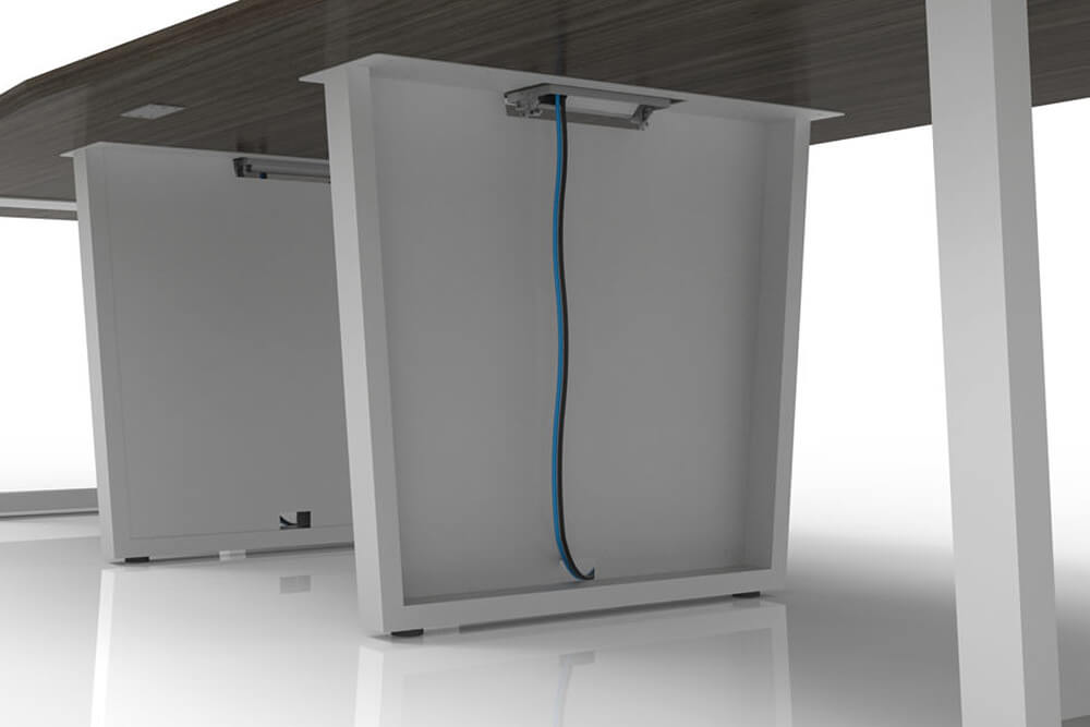 Contemporary collaboration table 144x48 details 1