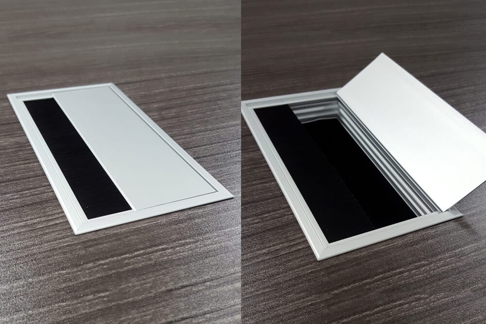 Contemporary collaboration table 144x48 details 3