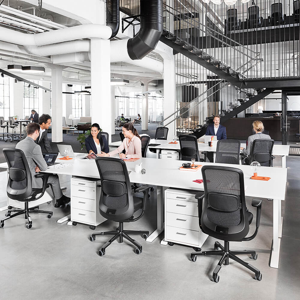 Ergonomic desk chair black environment two Ergonomic desk chair black environment two