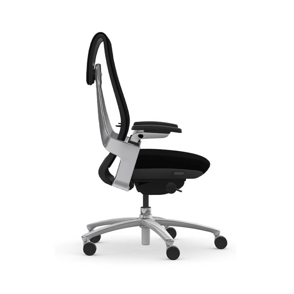 Executive and conference chairs office desk chairs ergonomic back support office chair black side view