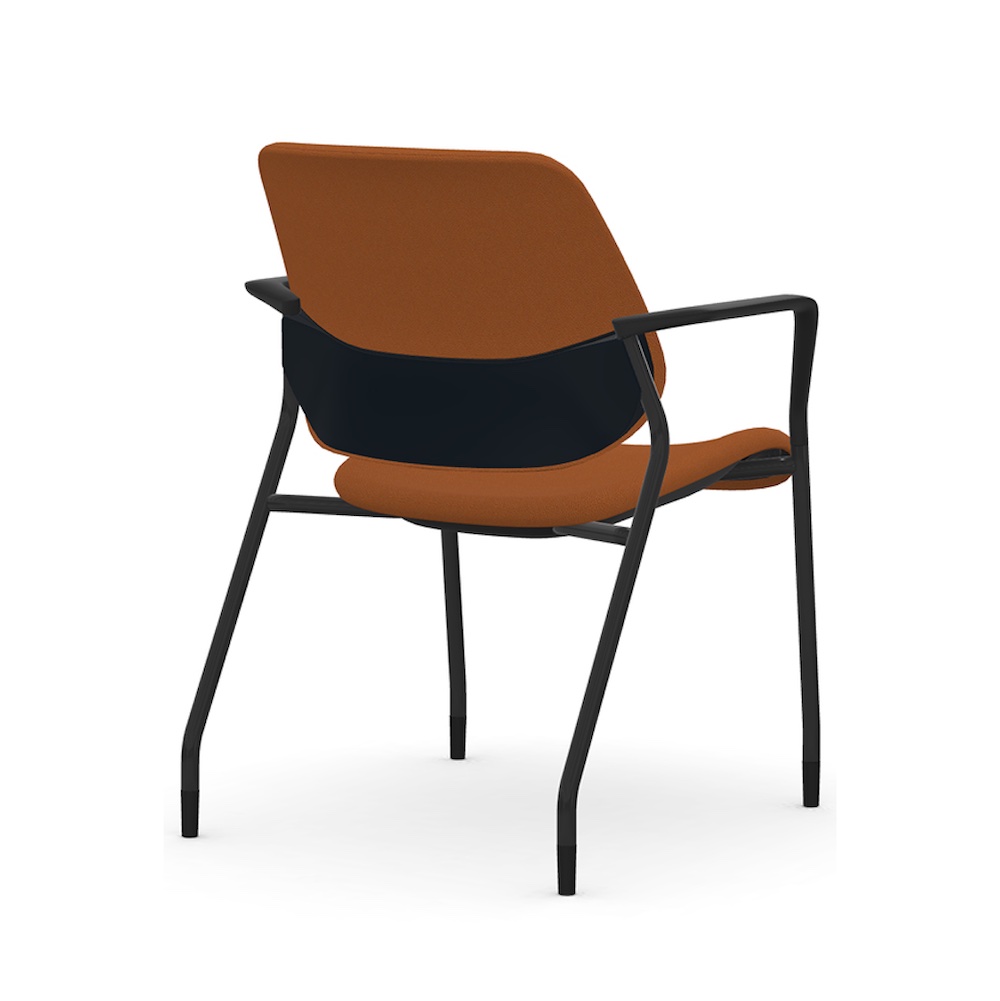 Executive and conference chairs office desk chairs guest room chair orange fabric back angle view Executive and conference chairs office desk chairs guest room chair orange fabric back angle view