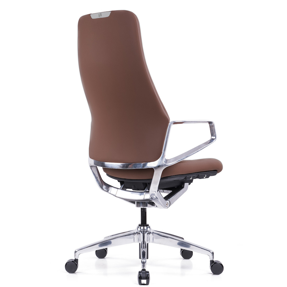 Executive and conference chairs office desk chairs high back upholstered office chair caramel back angle view