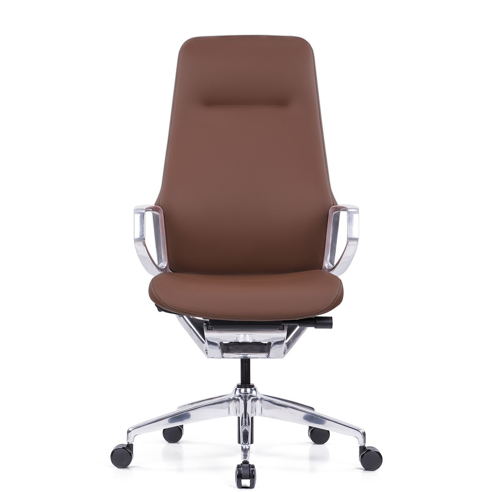Executive and conference chairs office desk chairs high back upholstered office chair caramel front view