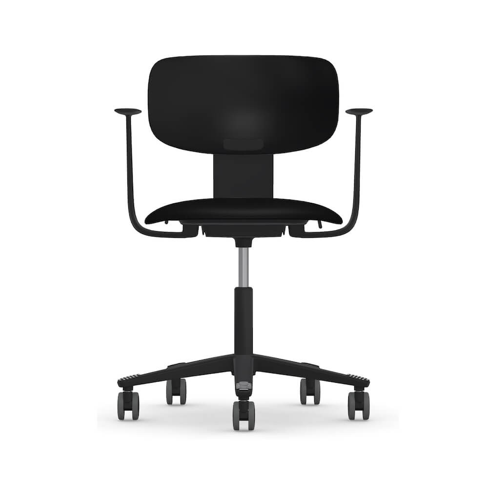 Executive and conference chairs office desk chairs light task chair black front view