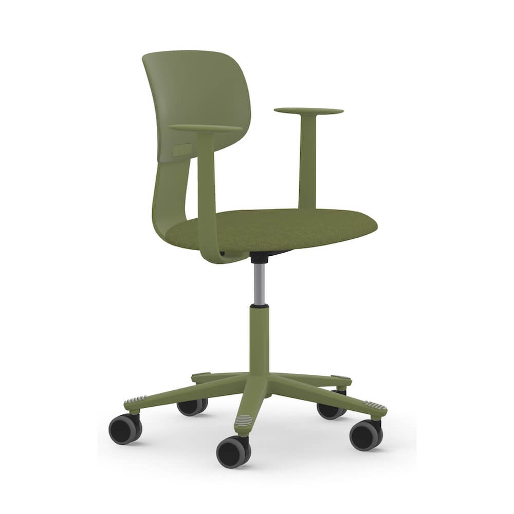 Executive and conference chairs office desk chairs light task chair green angle view
