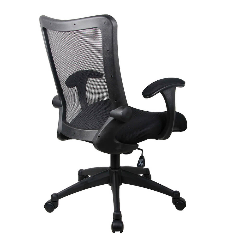 Executive and conference chairs office desk chairs mesh backrest office chair angle back view