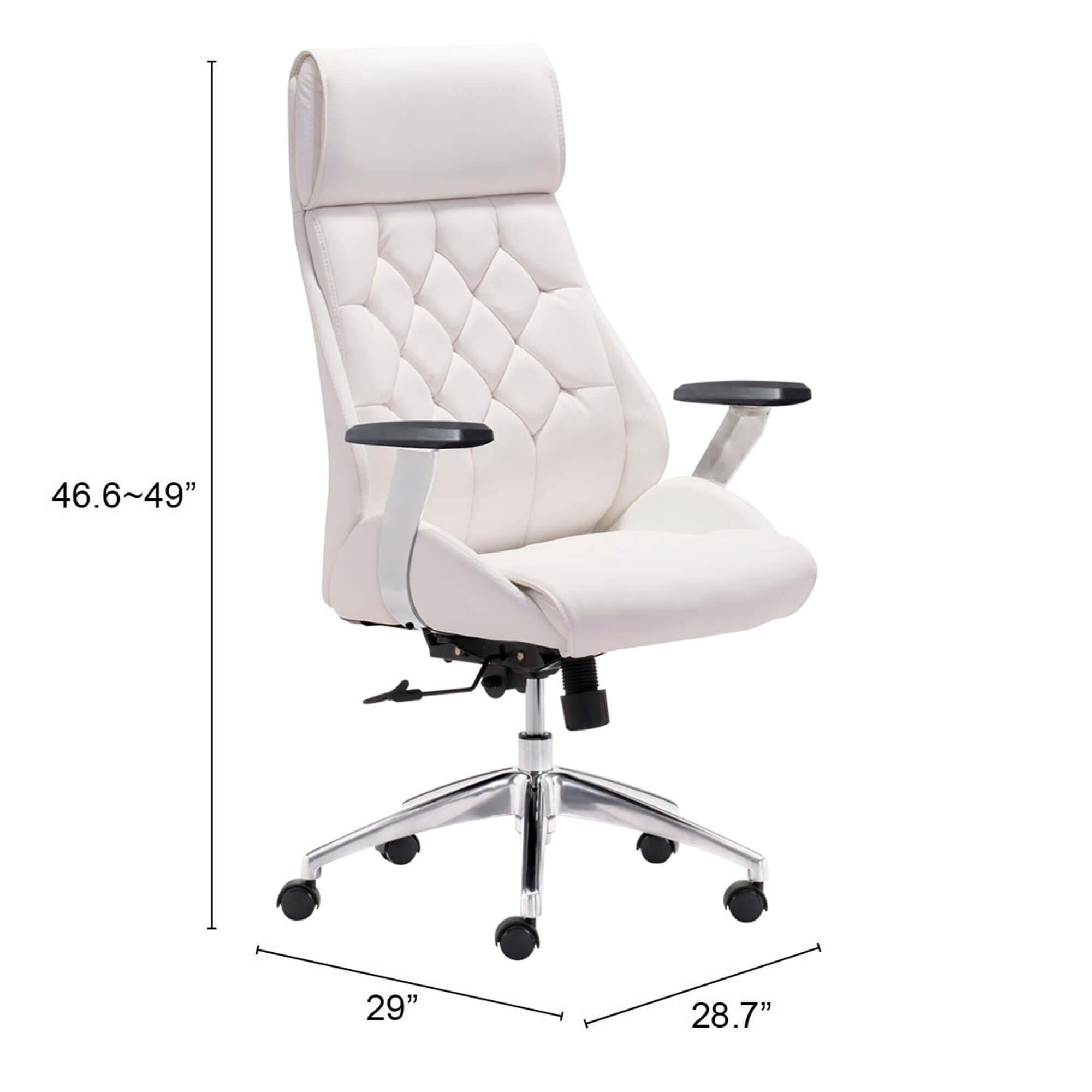Executive office chair overview dimensions
