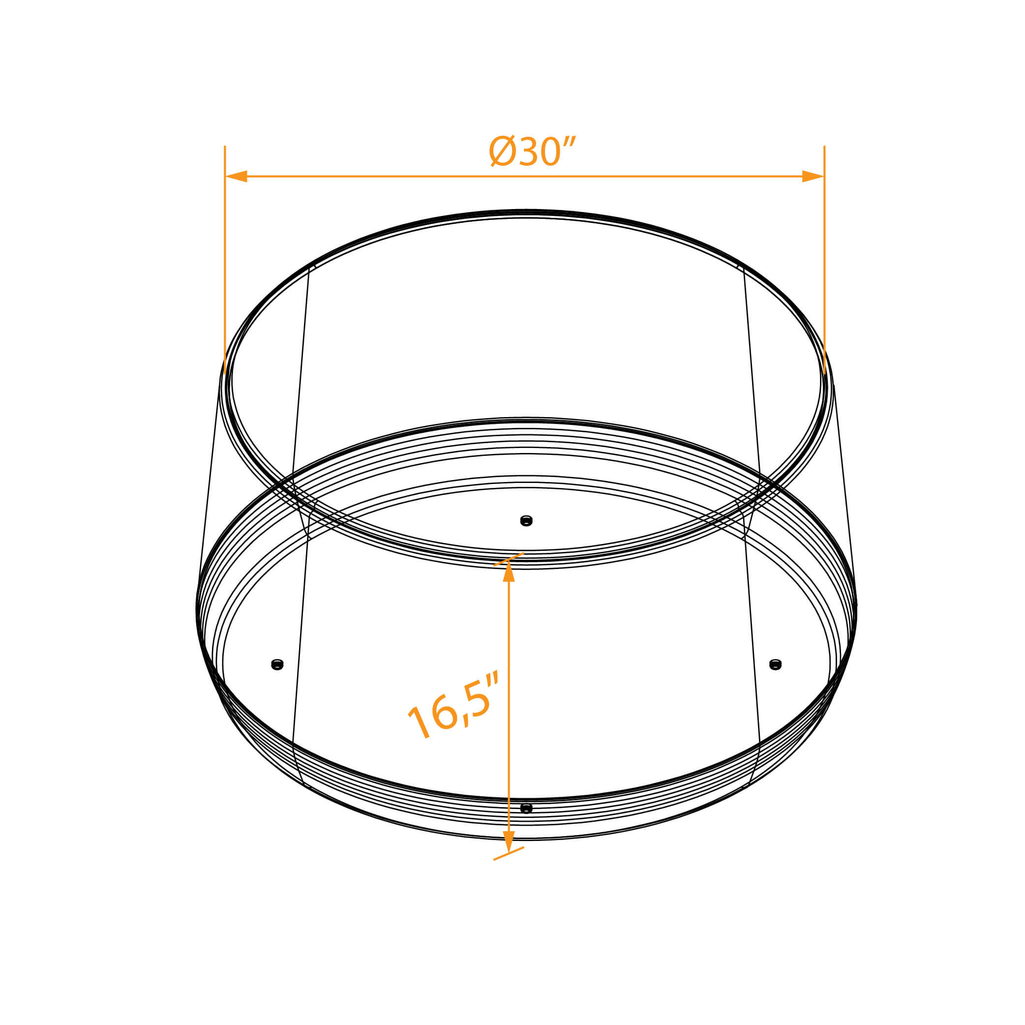 Fabric coffee table metal base 3D dimensions