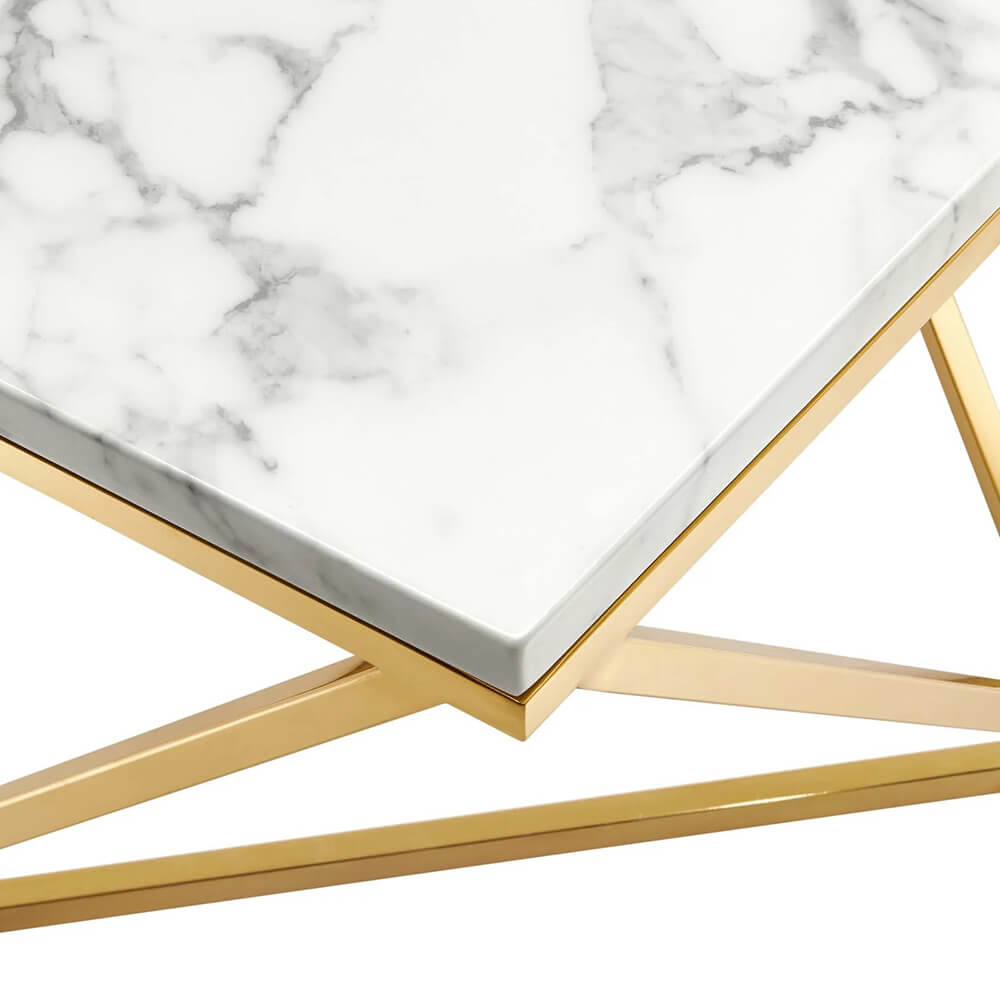 Glam geometrical coffee table close up Glam geometrical coffee table close up