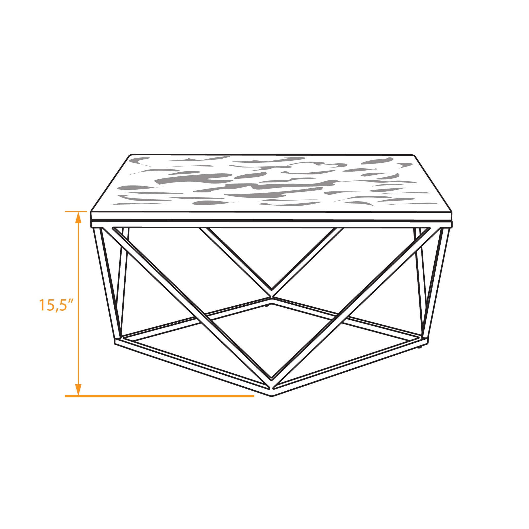 Glam geometrical coffee table dimentions Glam geometrical coffee table dimentions