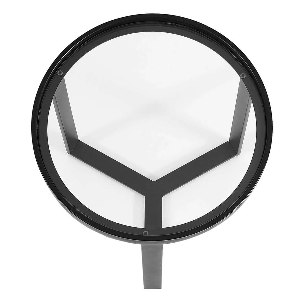 Glass and steel end table 17 top