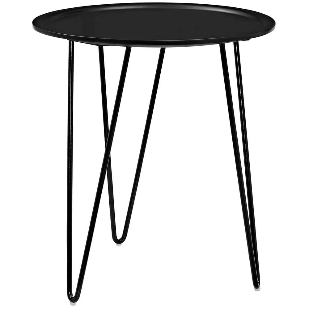 Hairpin side table black