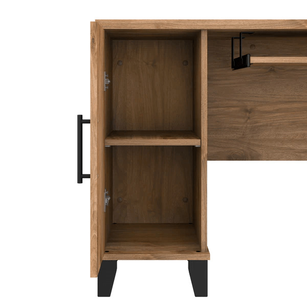 L shaped computer desk with traditional file cabinet 72 w details 2