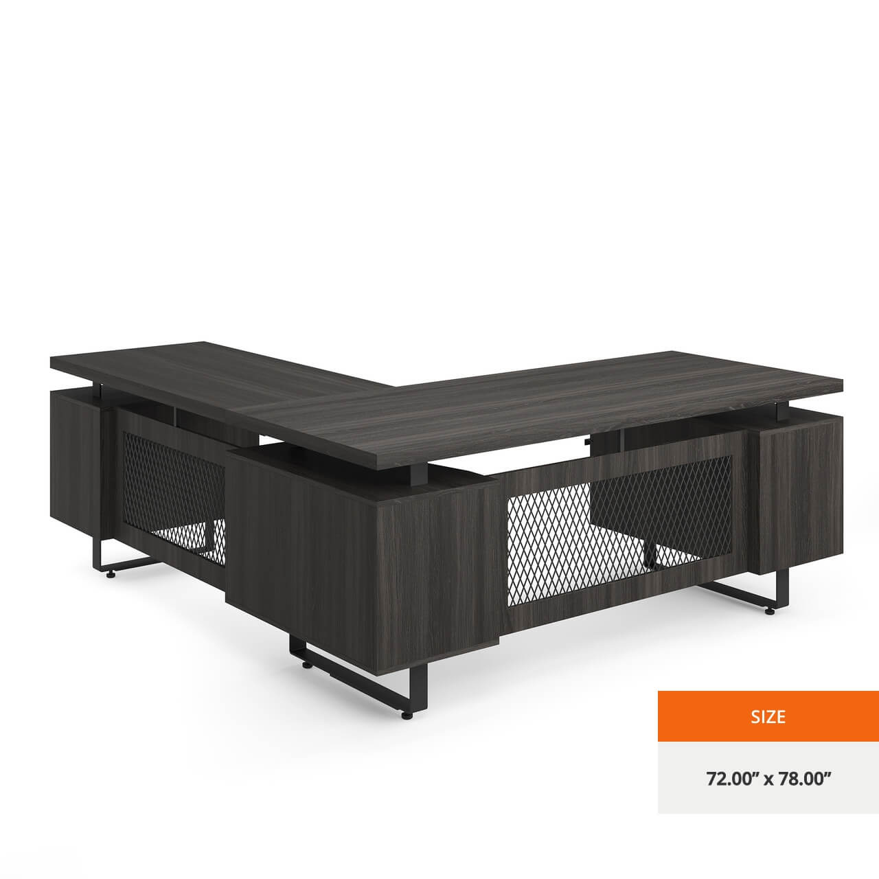 L shaped desk small l shaped desk industrial l shaped office desk 72x78 angle view