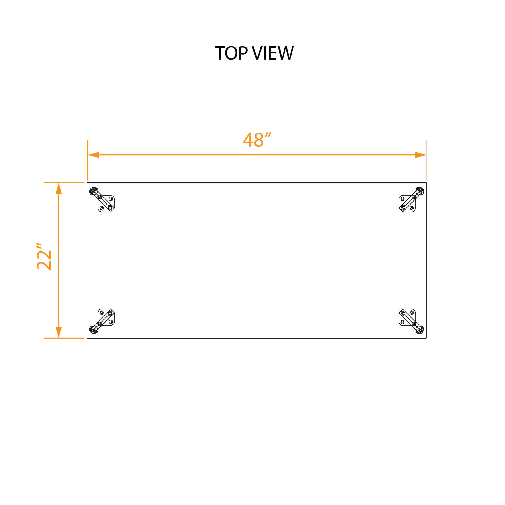 Modern accent tables rectangle top view