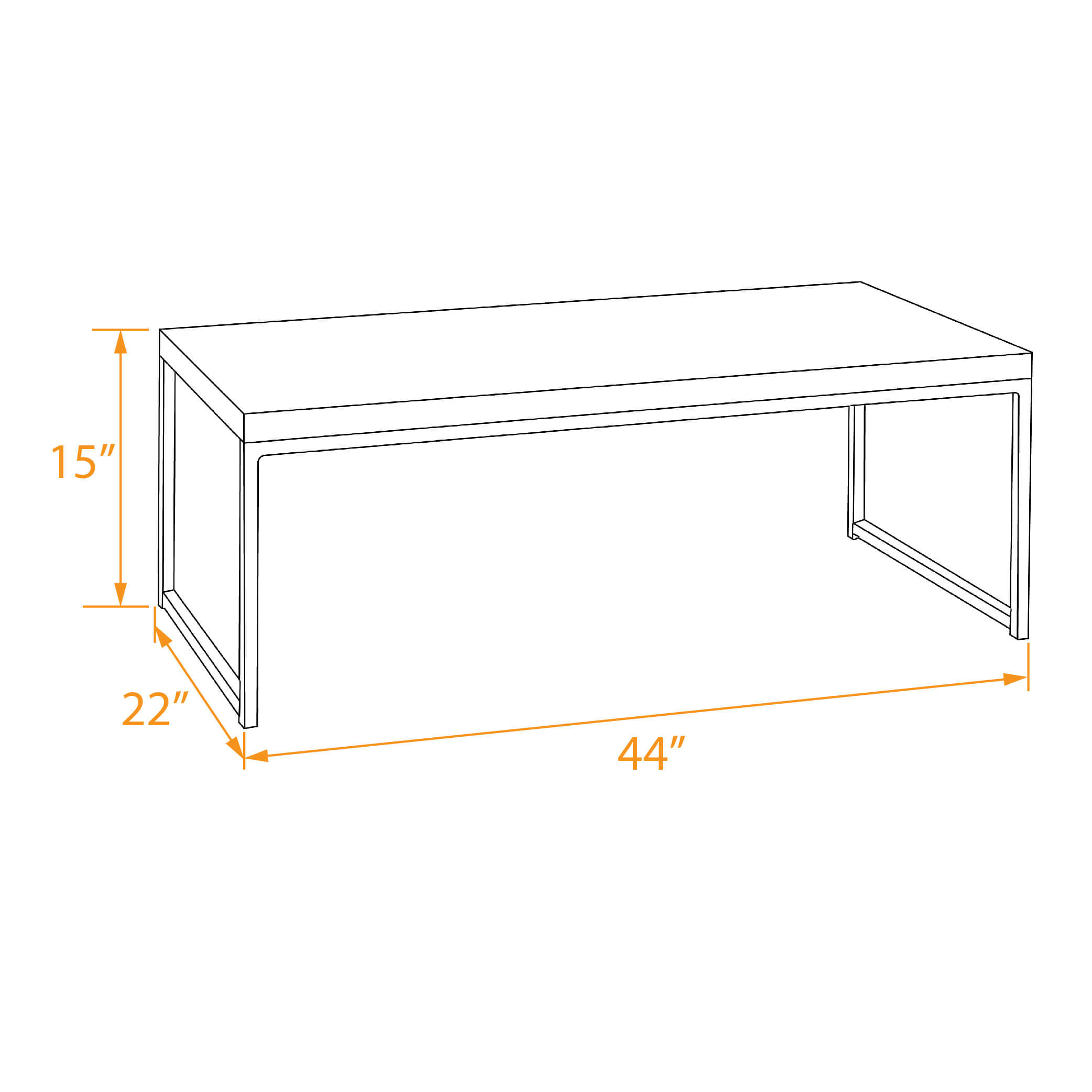 Modern chic coffee table dimensions