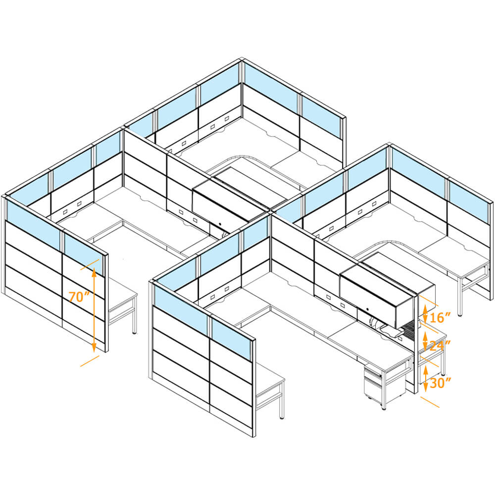 Modern cubicles j cubes 3D Modern cubicles j cubes 3D