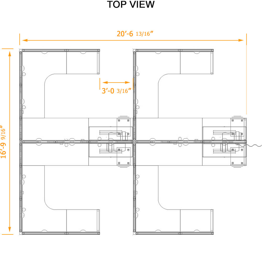 Modern cubicles j cubes top view Modern cubicles j cubes top view