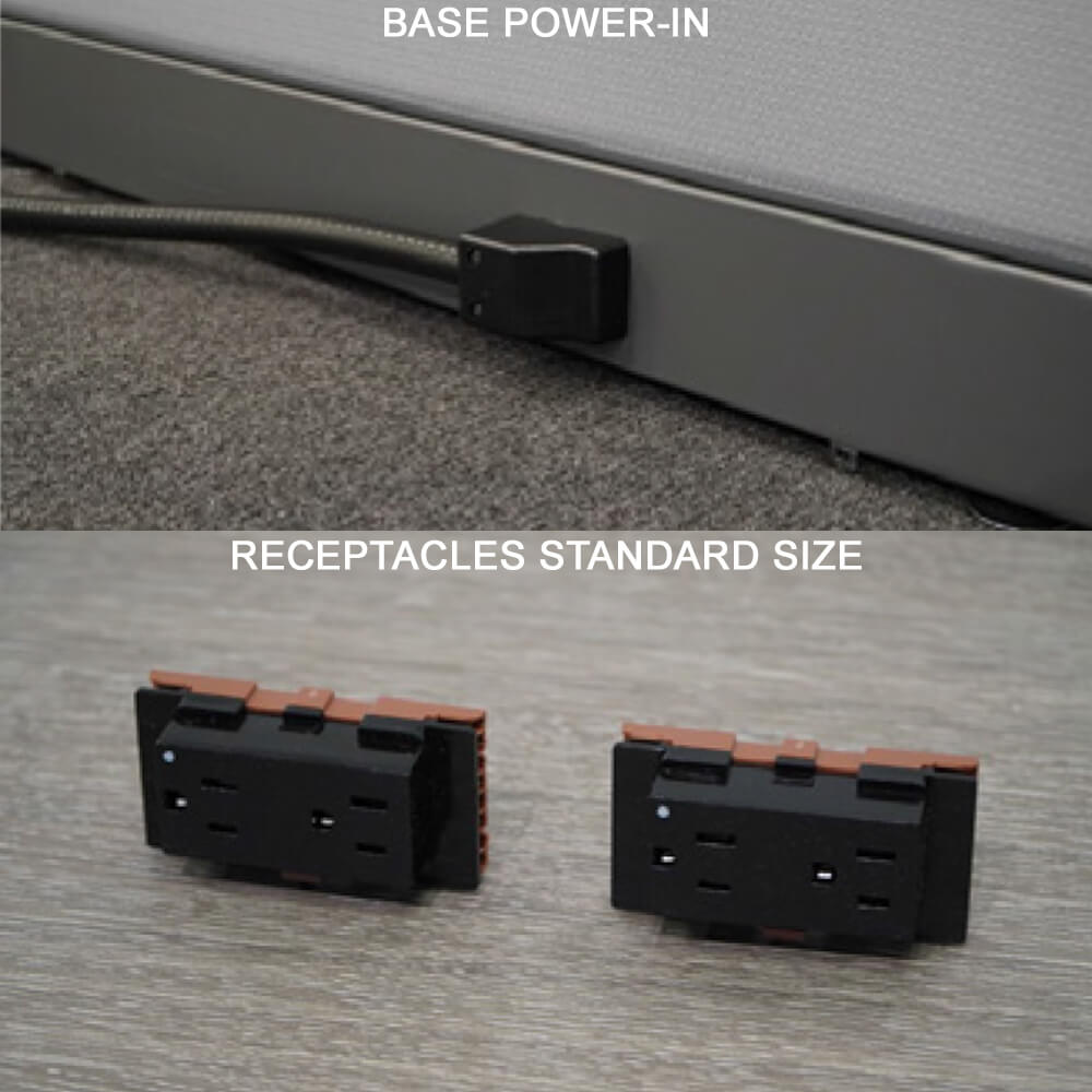 Modern cubicles office island power details