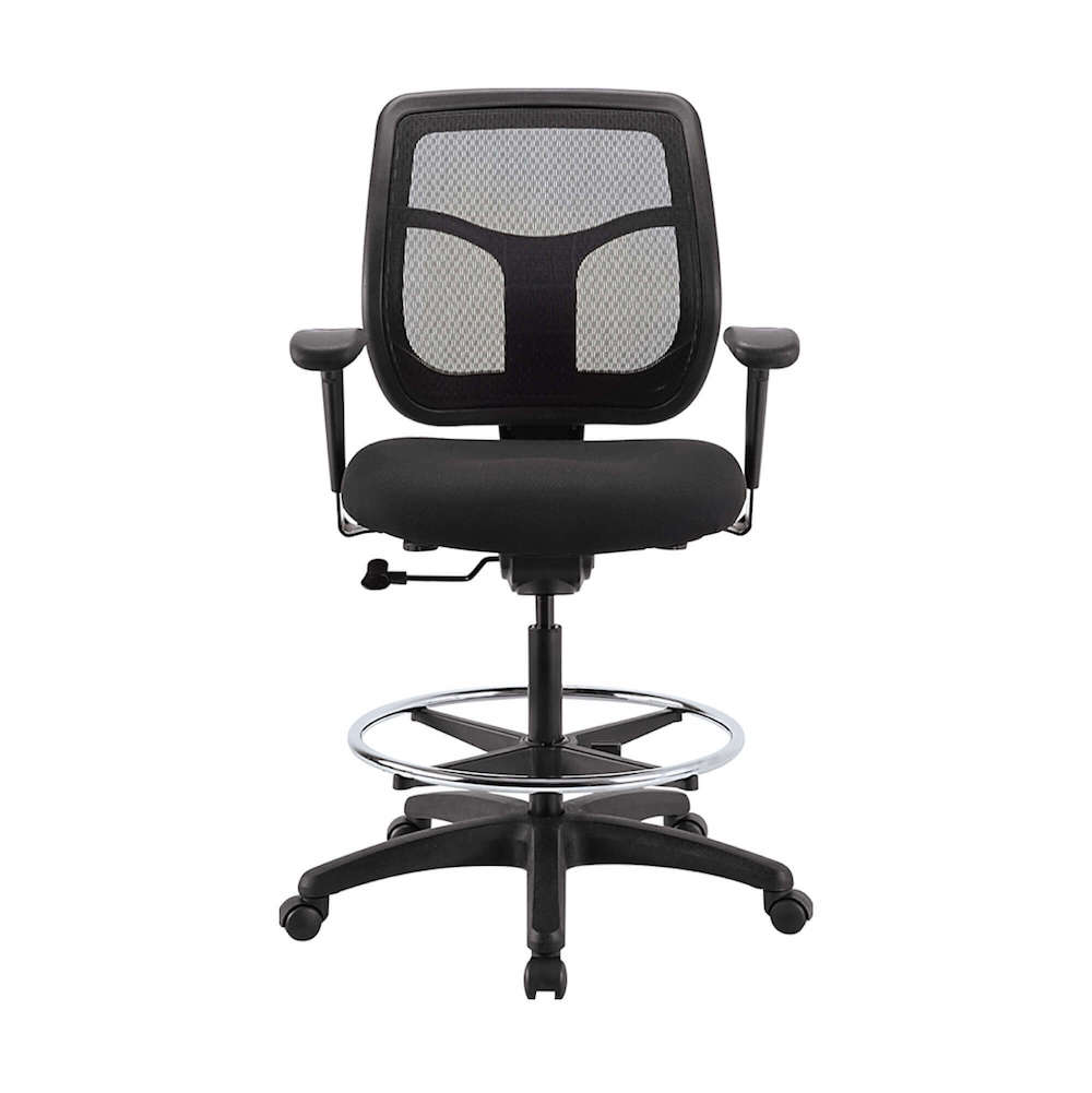 Office chair for standing desk ergonomic stool for standing desks drafting chair with footrest front view