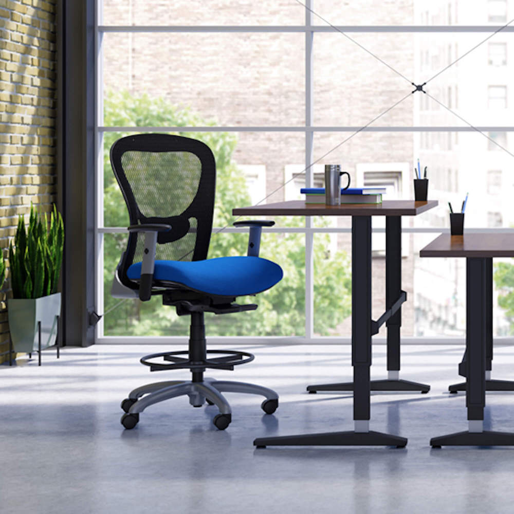 Office chair for standing desk ergonomic stool for standing desks ergonomic office stool blue space view