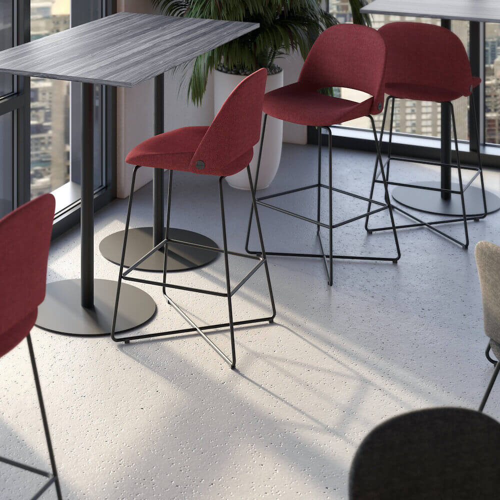 Office chair for standing desk ergonomic stool for standing desks ergonomic work stool red space view 1