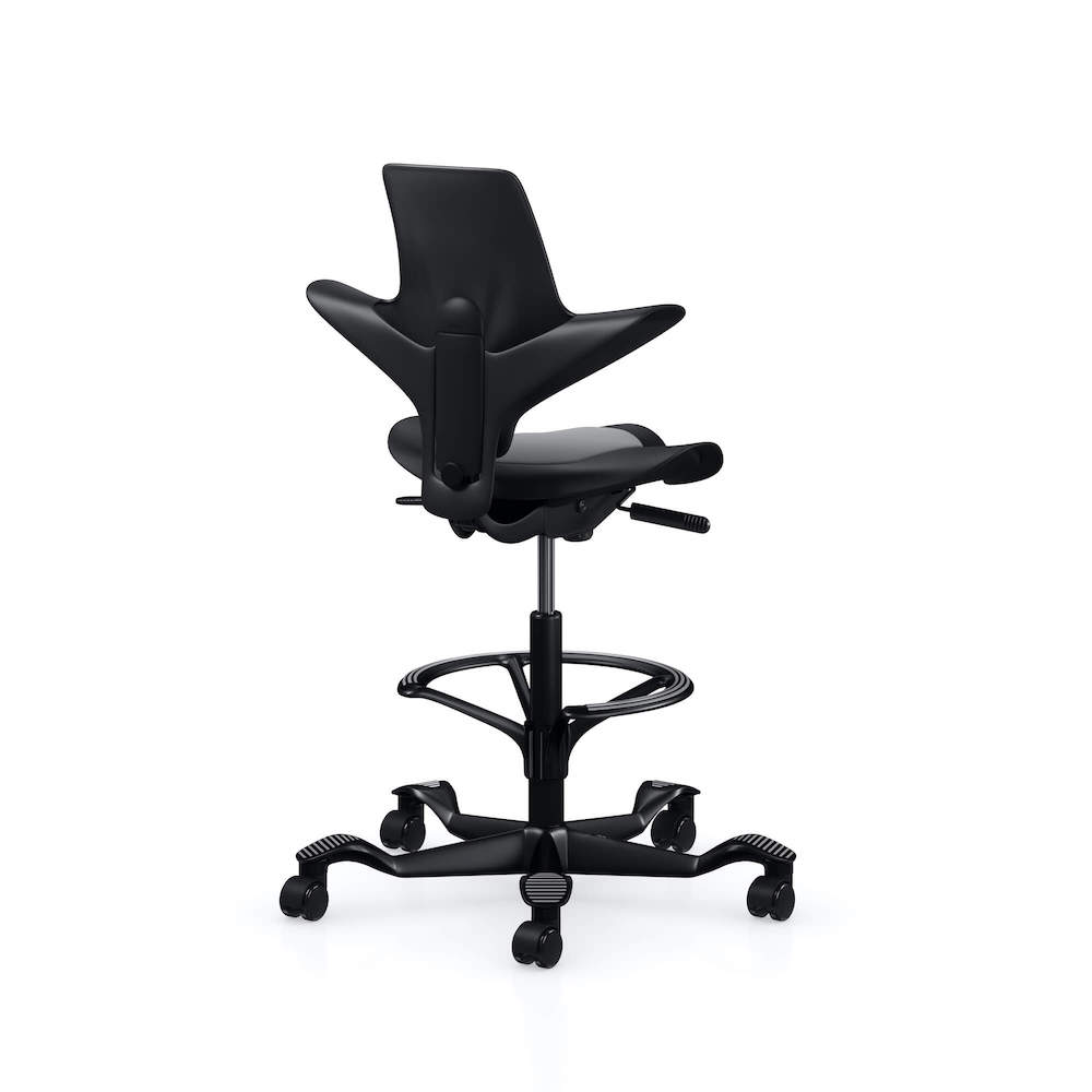 Office chair for standing desk ergonomic stool for standing desks lab stool chair black angle view