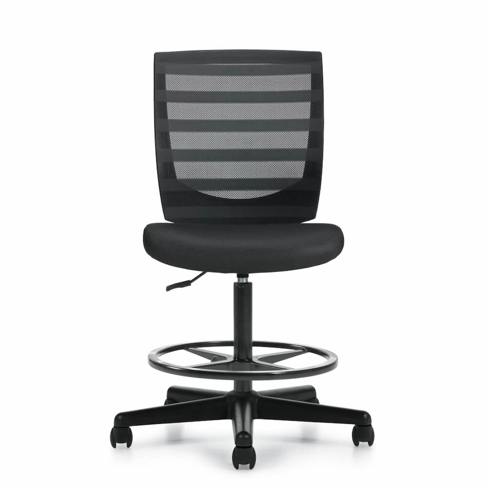 Office chair for standing desk ergonomic stool for standing desks mesh back drafting chair front view