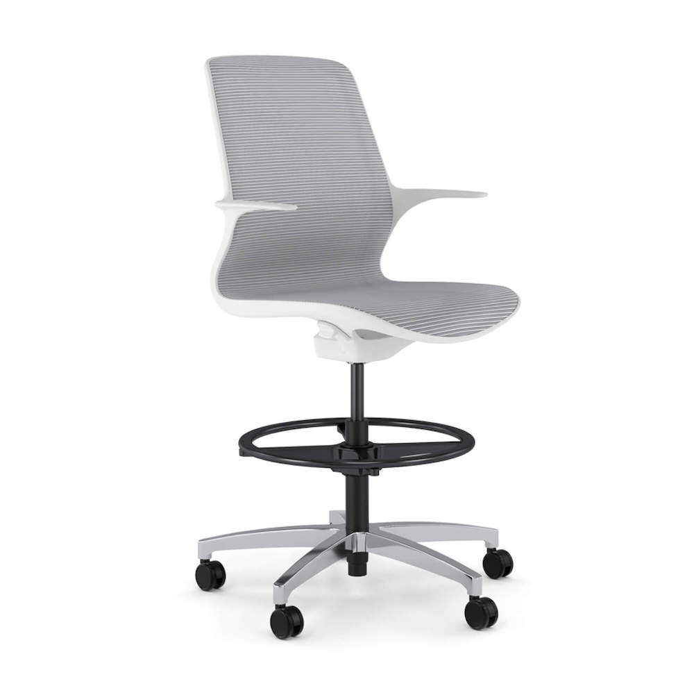 Office chair for standing desk ergonomic stool for standing desks swivel office stool white angle view Office chair for standing desk ergonomic stool for standing desks swivel office stool white angle view