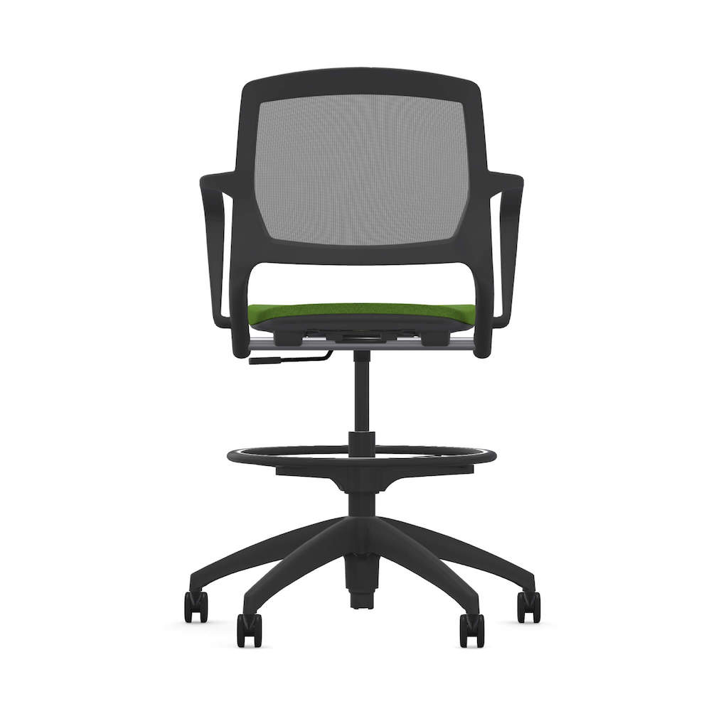 Office chair for standing desk ergonomic stool for standing desks swivel work stool green back view Office chair for standing desk ergonomic stool for standing desks swivel work stool green back view