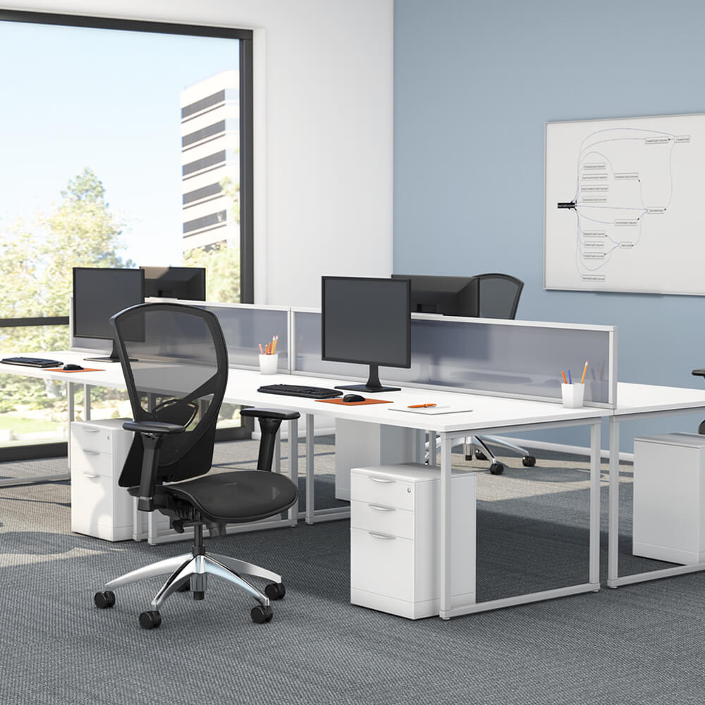 Office chair with adjustable lumbar environment