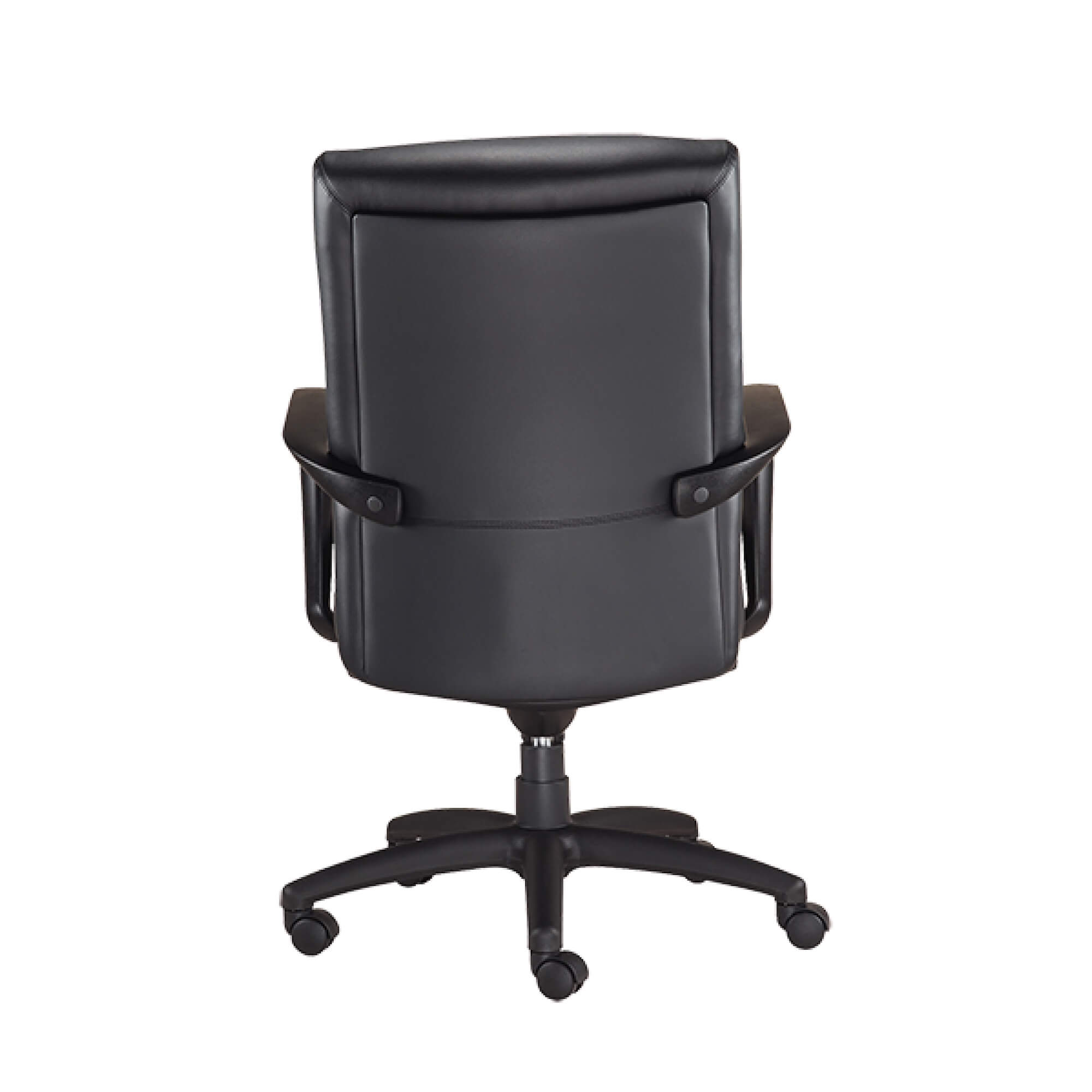 Office desk chairs executive chairs and conference chairs black leather conference chair back view B 1