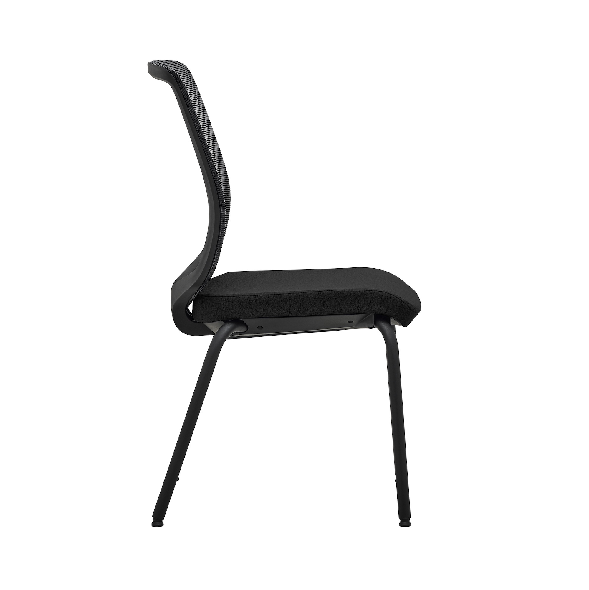 Office desk chairs guest chairs modern office chair no arms side view