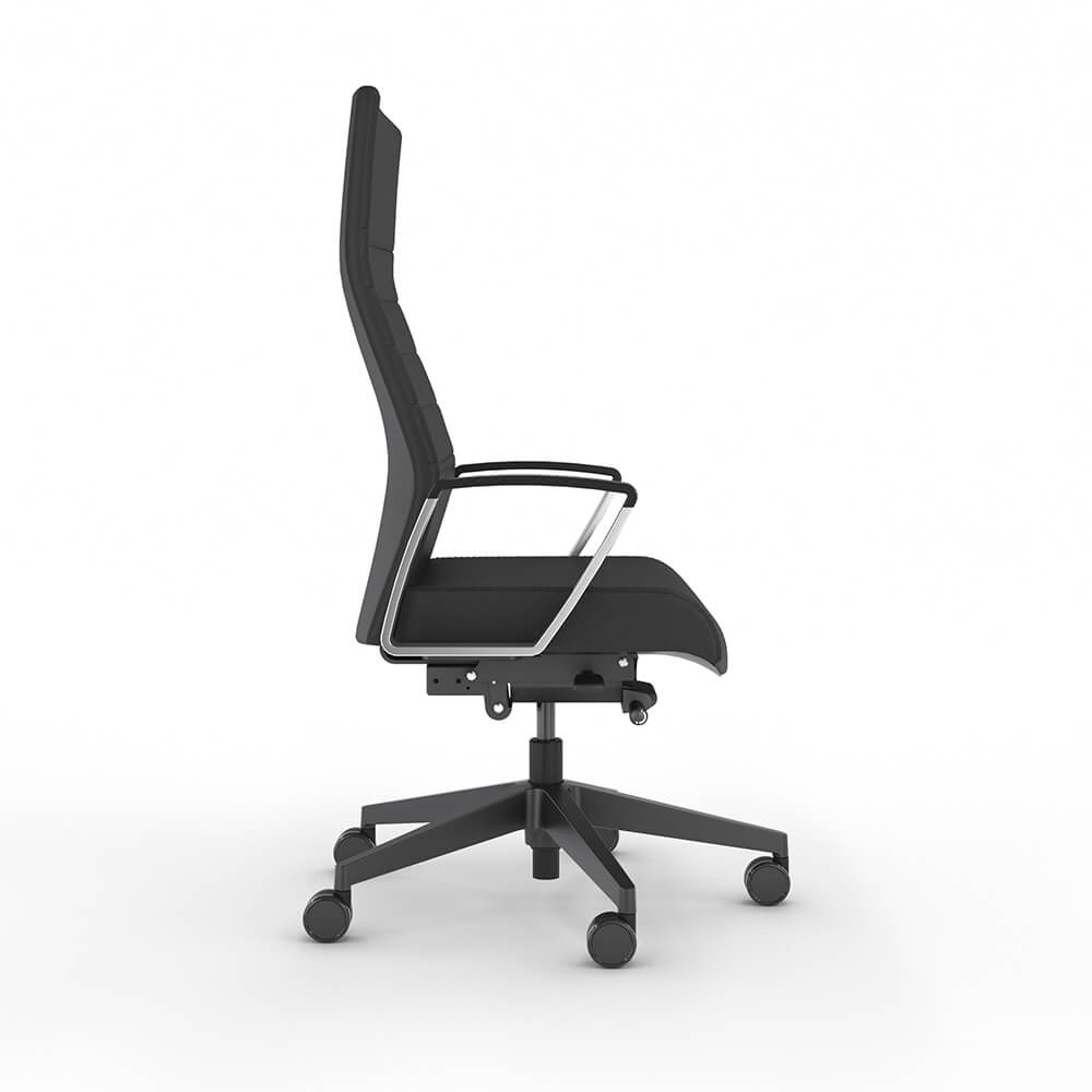 Office desk furniture office desk chairs executive conference black chair lateral side view 1