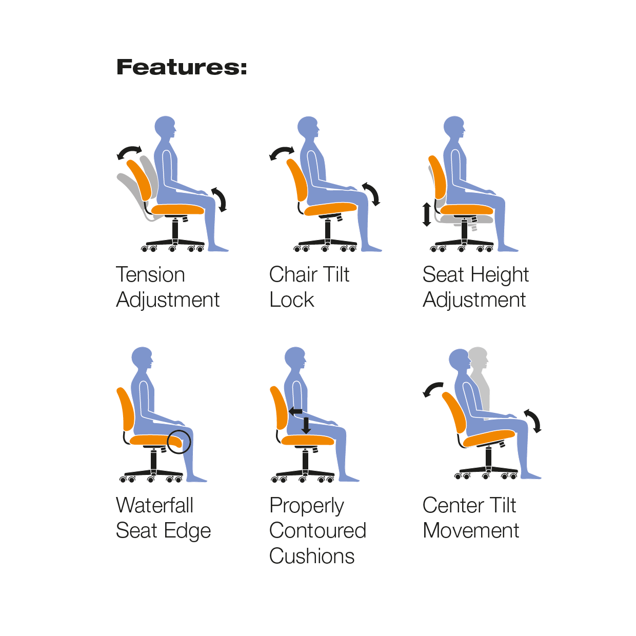 Office furniture chair conference chair mid back executive desk chair ergonomics