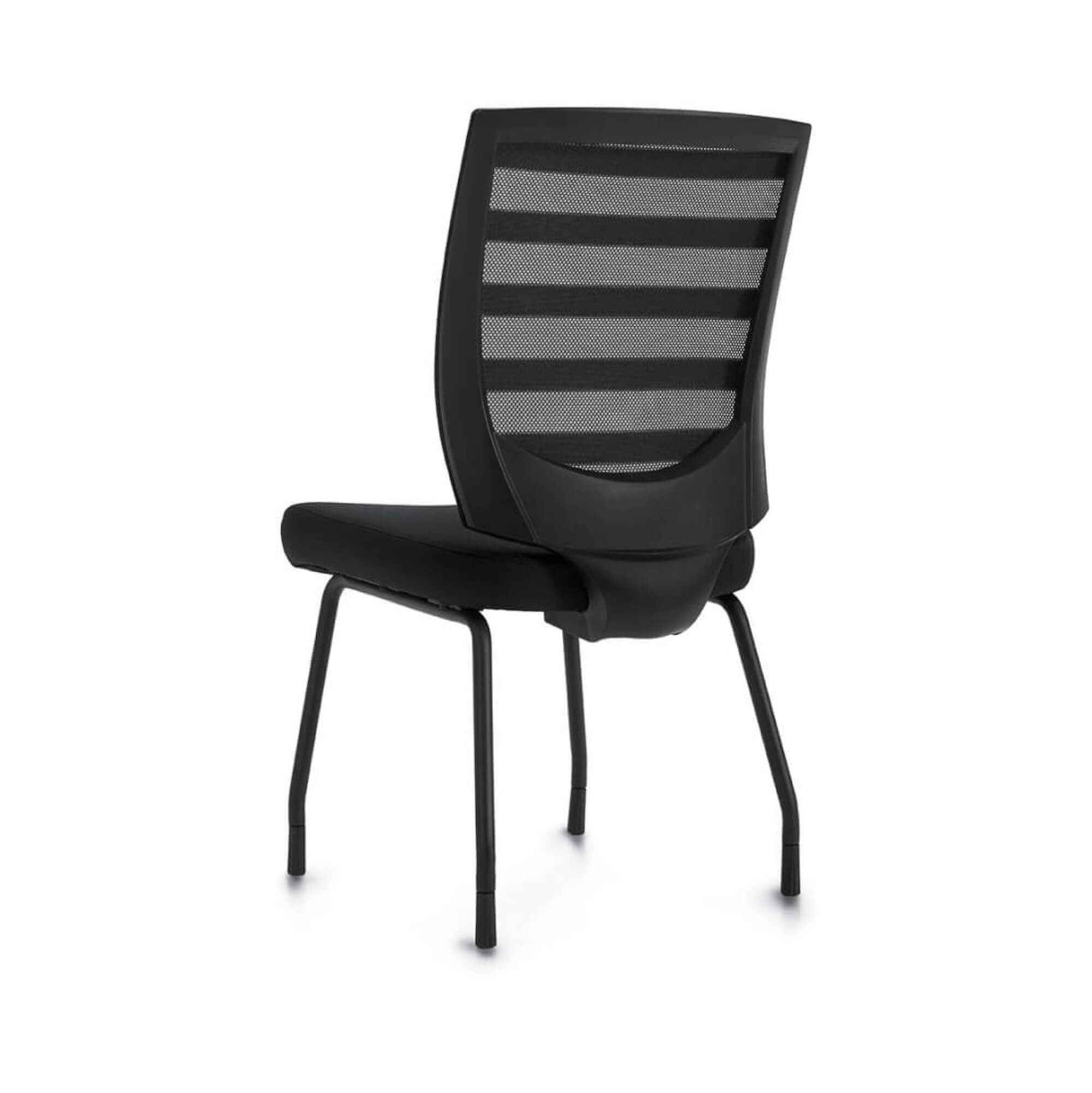 Office furniture chairs guest chairs mesh guest chair back angle view