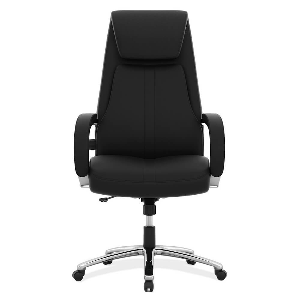 Office furniture chairs office desk chairs ergonomic seat cushion office chair black front view