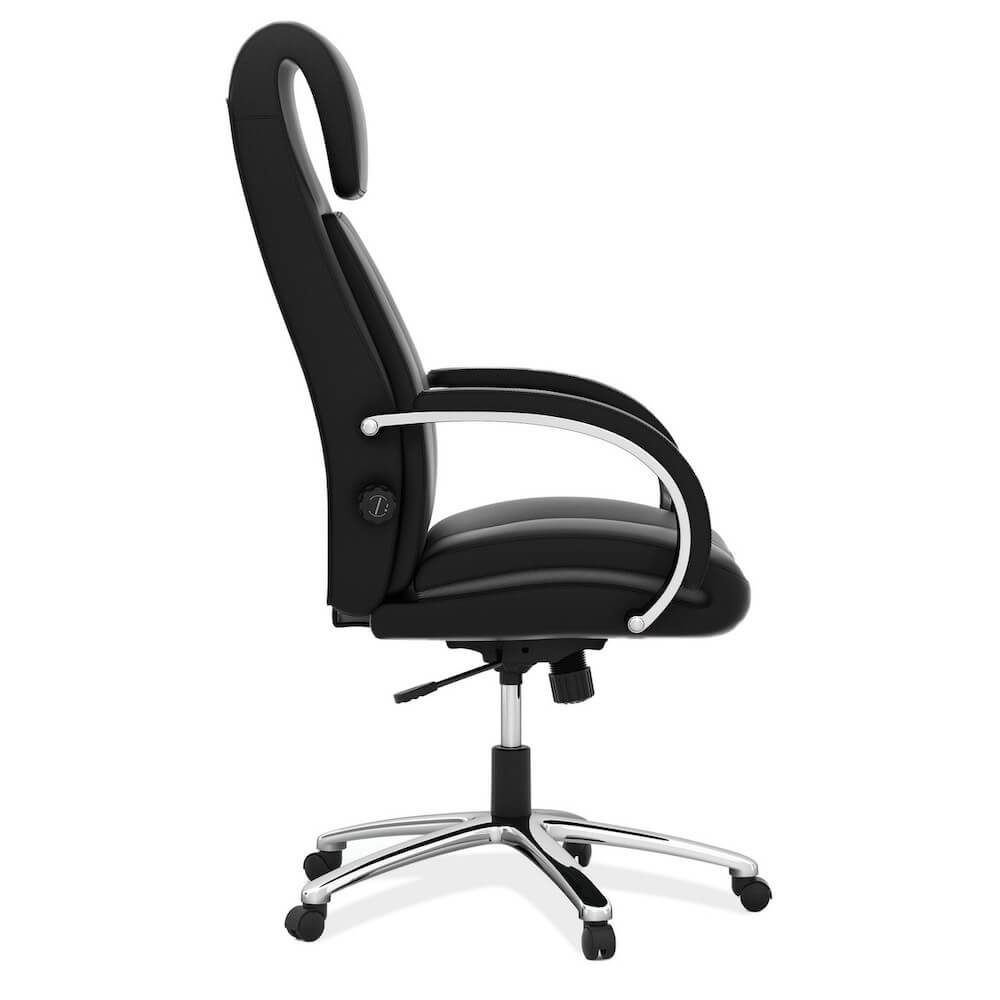 Office furniture chairs office desk chairs ergonomic seat cushion office chair black side view