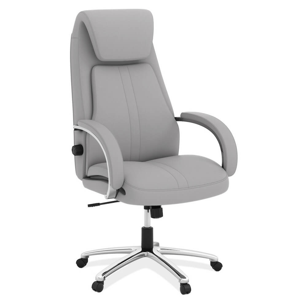 Office furniture chairs office desk chairs ergonomic seat cushion office chair light gray angle view