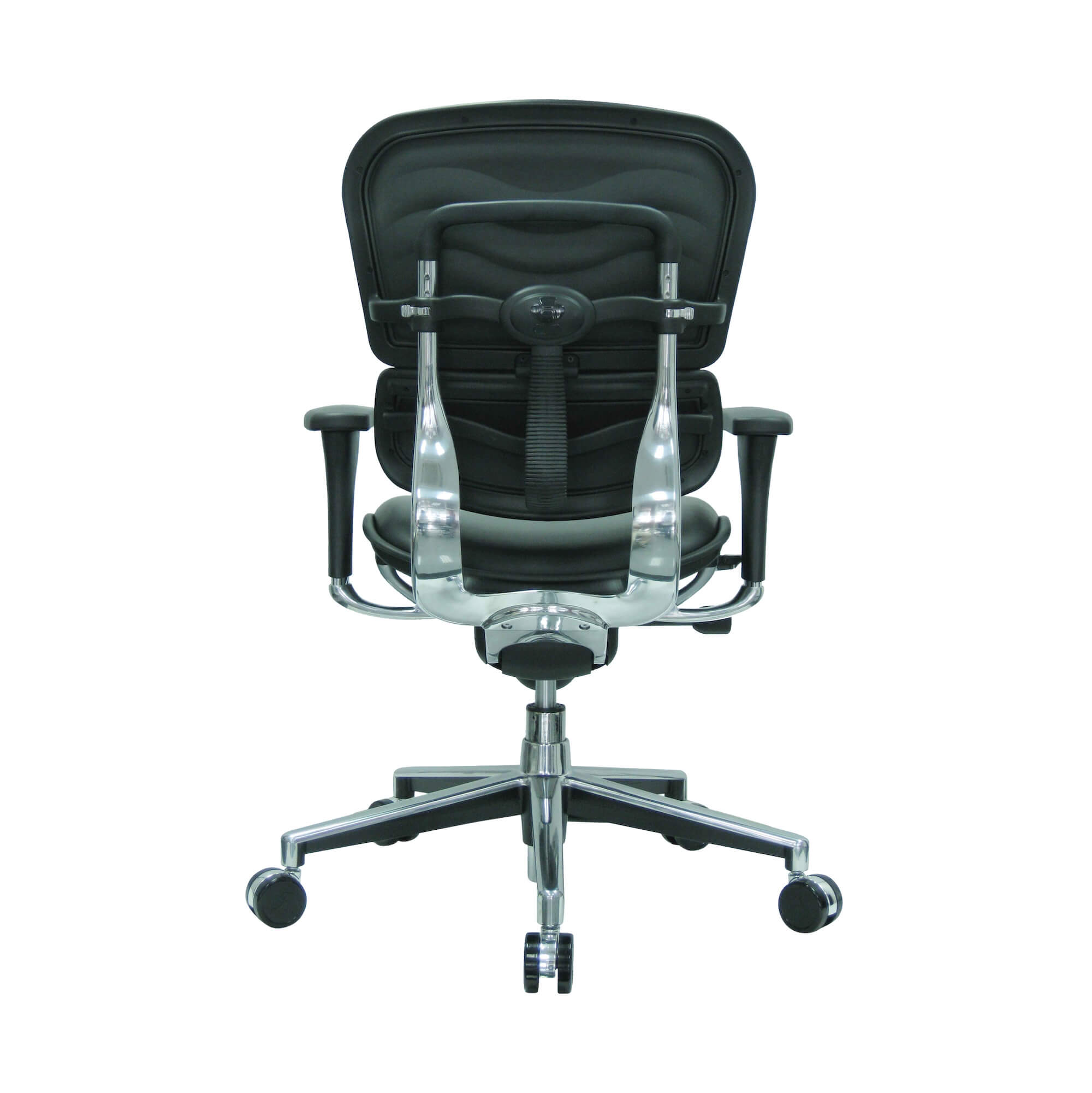 Office furniture chairs office desk chairs executive ergonomic leather chair back view