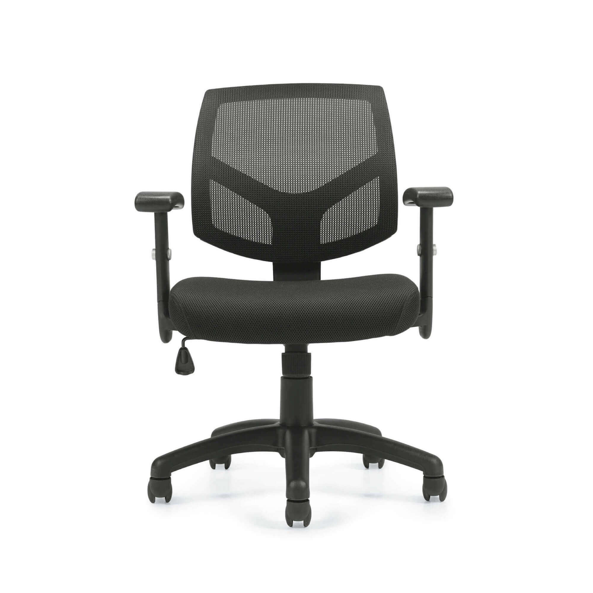 Office furniture chairs office desk chairs low back office chair front view