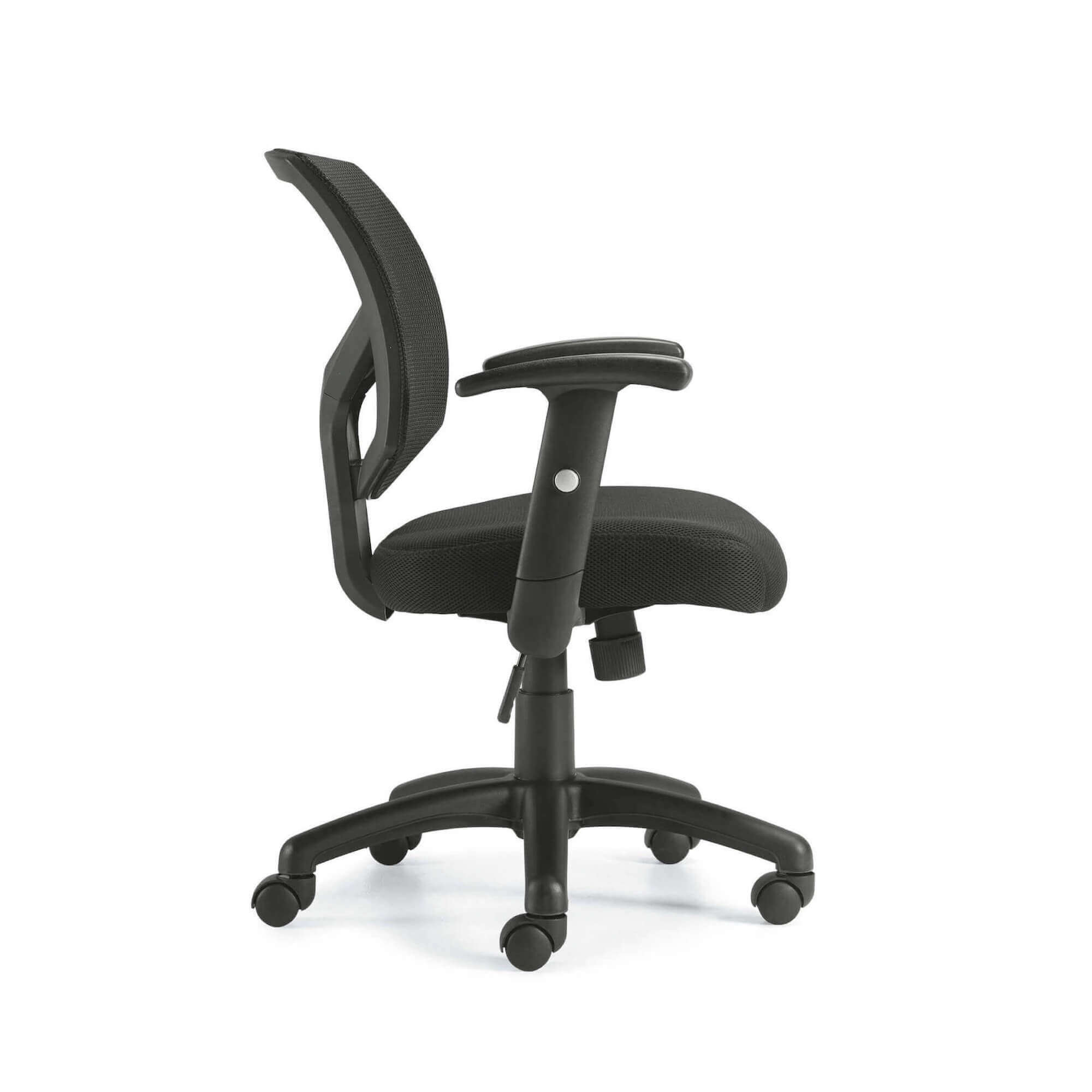 Office furniture chairs office desk chairs low back office chair side view