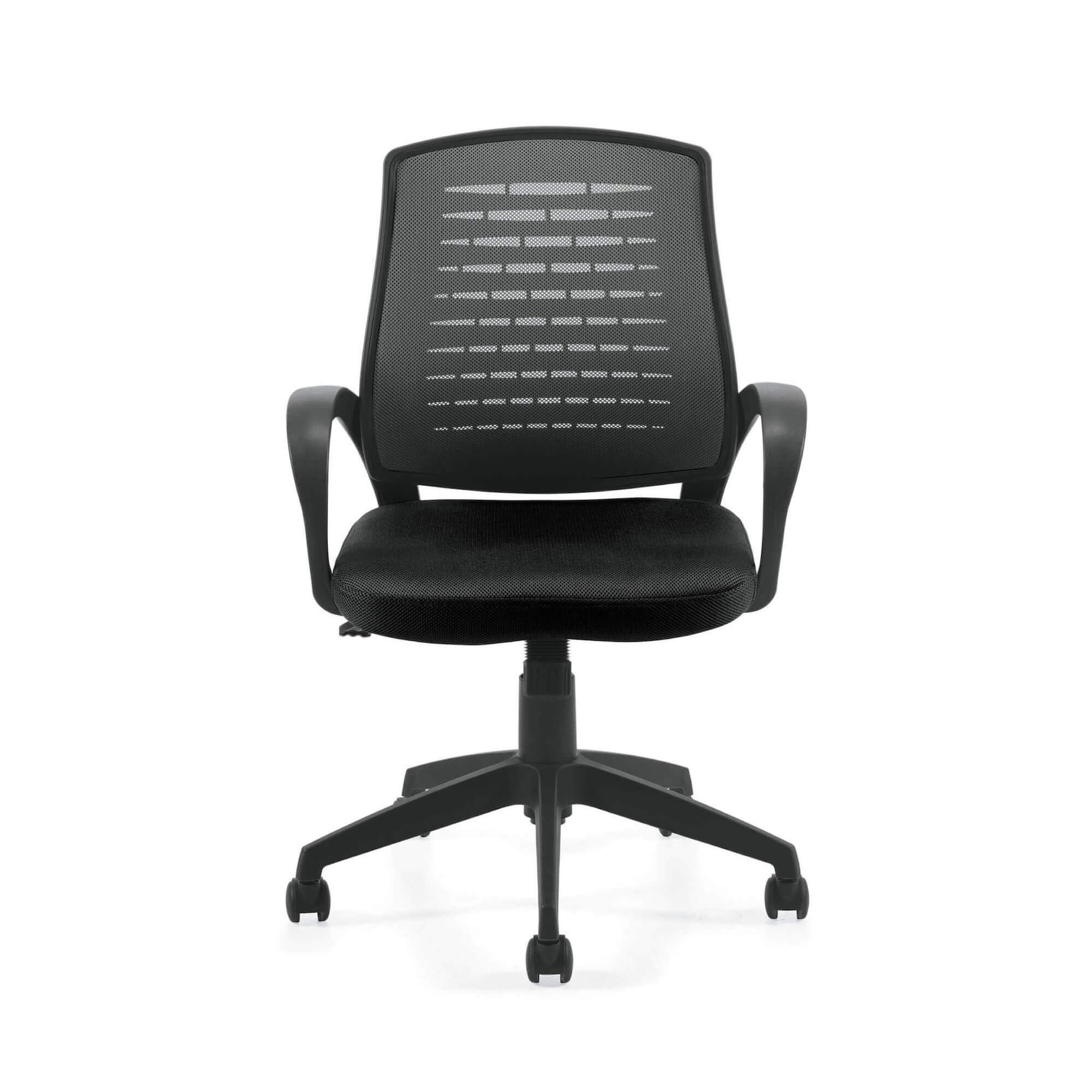 Office furniture chairs office desk chairs mesh back chair front view 1