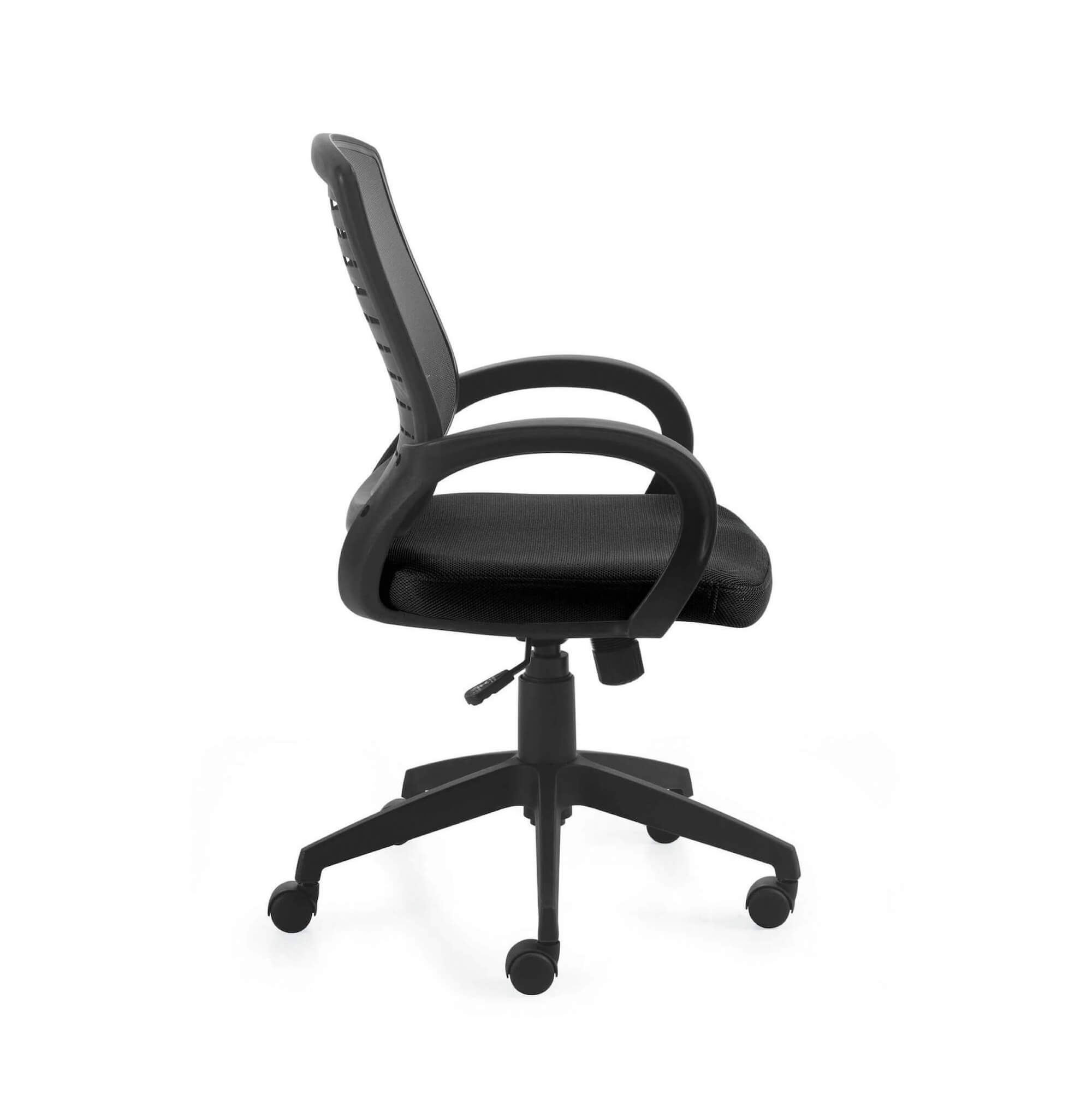 Office furniture chairs office desk chairs mesh back chair side view 1
