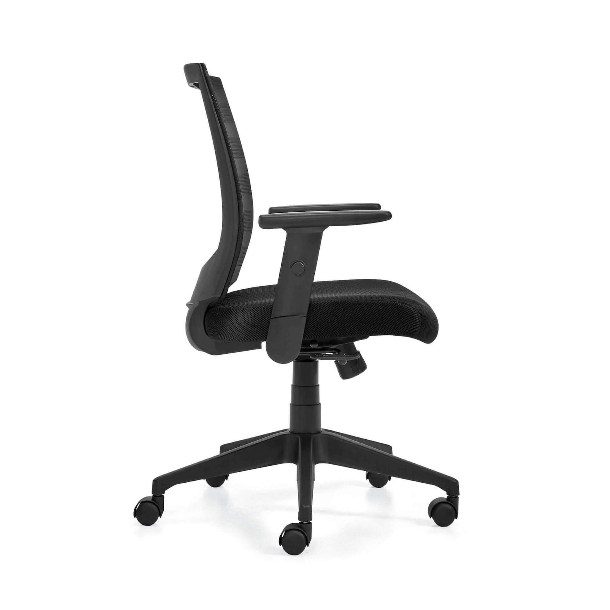 Office furniture chairs office desk chairs mesh back office chair side view